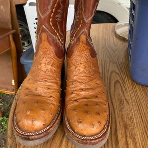 Lucchesse Ostrich Skin boots size 8.5 B